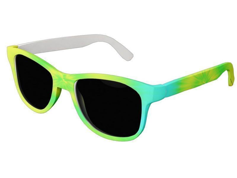 Wayfarer Sunglasses-TIE DYE Wayfarer Sunglasses (white background)-Yellows, Greens &amp; Turquoise-from COLORADDICTED.COM-