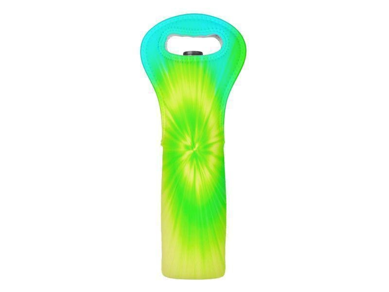 Wine Totes-TIE DYE Wine Totes-Yellows &amp; Greens &amp; Turquoise-from COLORADDICTED.COM-