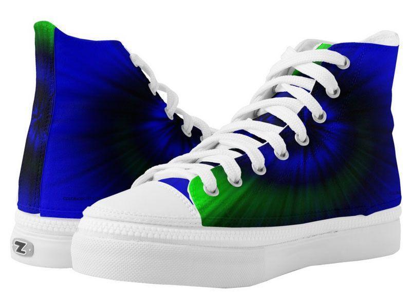 ZipZ High-Top Sneakers-TIE DYE ZipZ High-Top Sneakers-Blues &amp; Greens-from COLORADDICTED.COM-