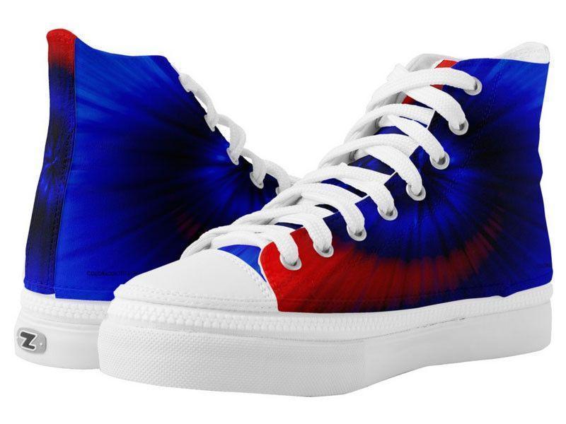 ZipZ High-Top Sneakers-TIE DYE ZipZ High-Top Sneakers-Blues &amp; Reds-from COLORADDICTED.COM-