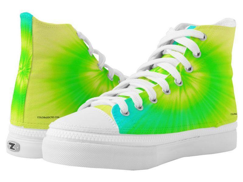 ZipZ High-Top Sneakers-TIE DYE ZipZ High-Top Sneakers-Yellows &amp; Greens &amp; Turquoise-from COLORADDICTED.COM-