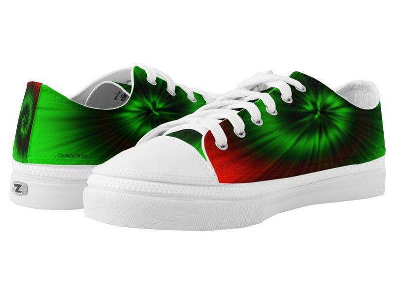 ZipZ Low-Top Sneakers-TIE DYE ZipZ Low-Top Sneakers-Greens &amp; Reds-from COLORADDICTED.COM-