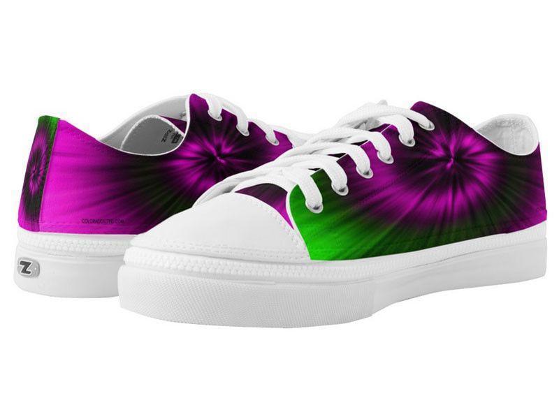 ZipZ Low-Top Sneakers-TIE DYE ZipZ Low-Top Sneakers-Magentas &amp; Greens-from COLORADDICTED.COM-