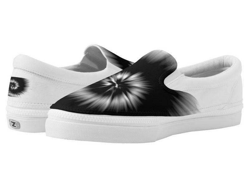 ZipZ Slip-On Sneakers-TIE DYE ZipZ Slip-On Sneakers-Black &amp; White-from COLORADDICTED.COM-