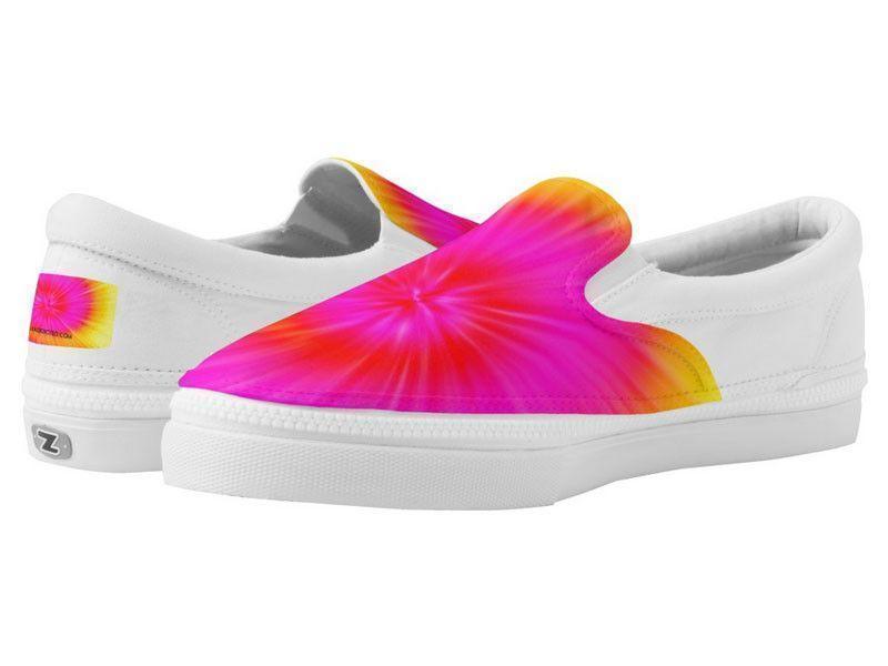 ZipZ Slip-On Sneakers-TIE DYE ZipZ Slip-On Sneakers-Fuchsias &amp; Magentas &amp; Reds &amp; Oranges &amp; Yellows-from COLORADDICTED.COM-