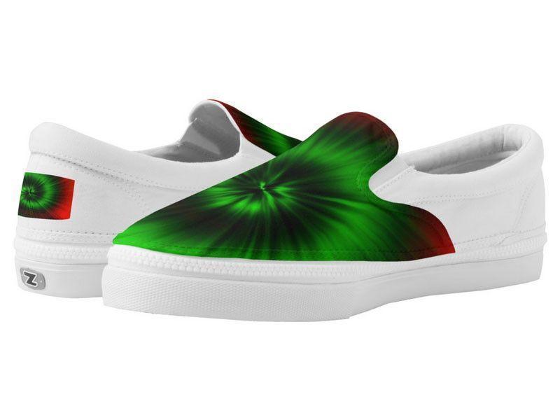 ZipZ Slip-On Sneakers-TIE DYE ZipZ Slip-On Sneakers-Greens &amp; Reds-from COLORADDICTED.COM-