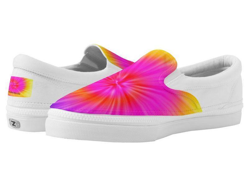 ZipZ Slip-On Sneakers-TIE DYE ZipZ Slip-On Sneakers-Rainbow Colors-from COLORADDICTED.COM-