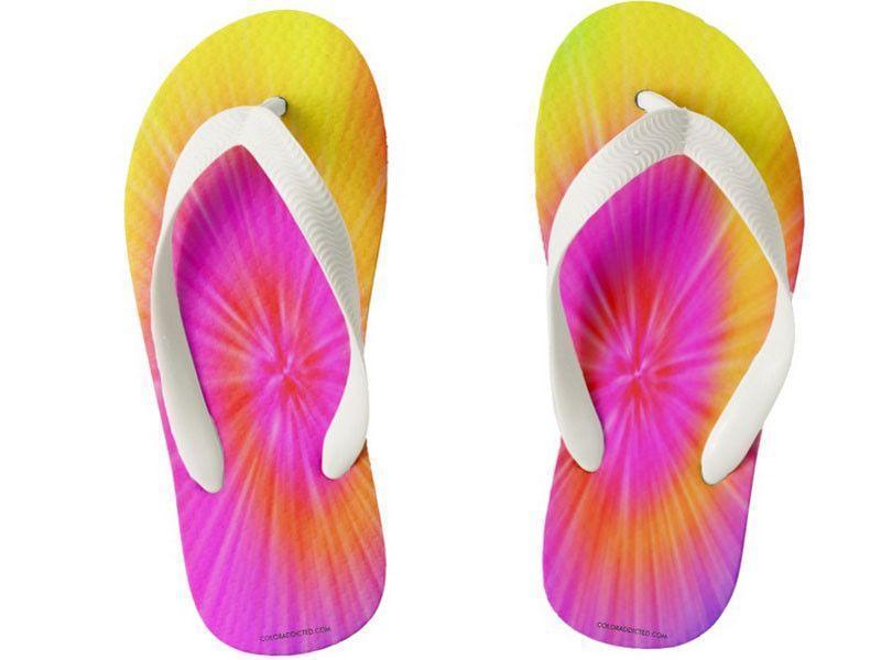 Tie_Dye_Kids_Flip_Flops_with_White_Wide_Straps_and_Soles_Rainbow_Colors_pair_COLORADDICTED.COM
