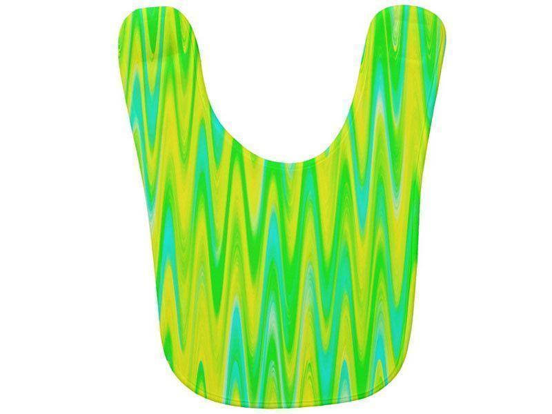 Baby Bibs-WAVY #1 Baby Bibs-Greens, Yellows &amp; Light Blues-from COLORADDICTED.COM-