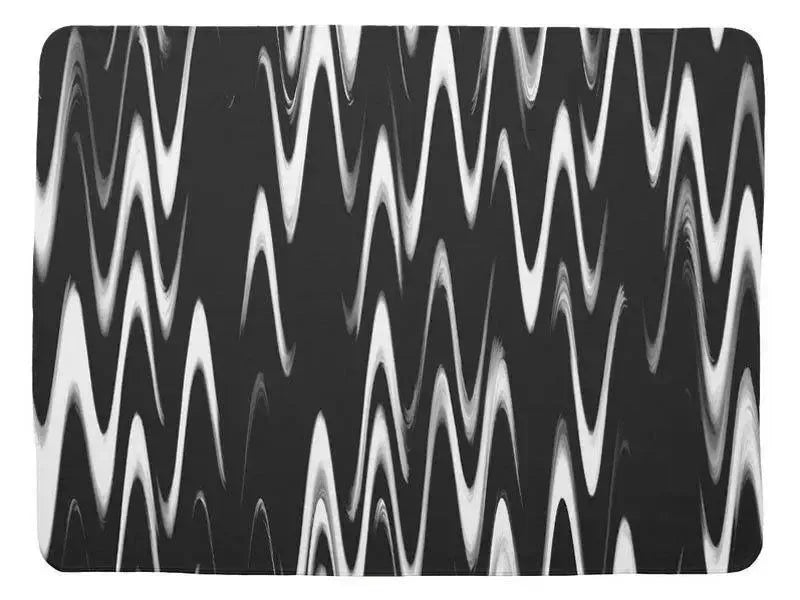 Baby Blankets-WAVY #1 Baby Blankets-Black & White-from COLORADDICTED.COM-