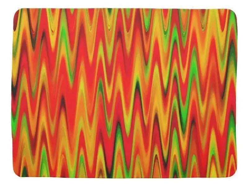 Baby Blankets-WAVY #1 Baby Blankets-Reds, Oranges, Yellows & Greens-from COLORADDICTED.COM-