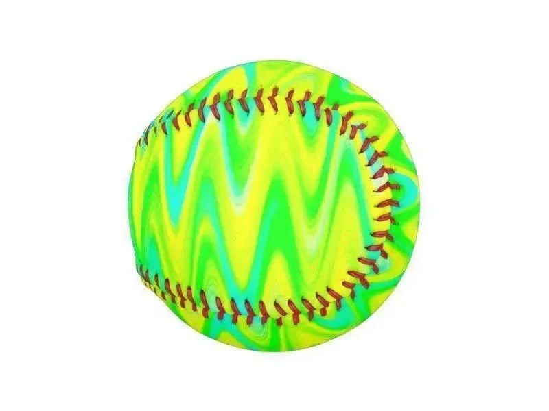 Baseballs-WAVY #1 Baseballs-Greens & Yellows & Light Blues-from COLORADDICTED.COM-