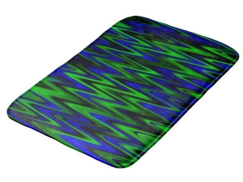 Bath Mats-WAVY #1 Bath Mats-Blues & Greens-from COLORADDICTED.COM-