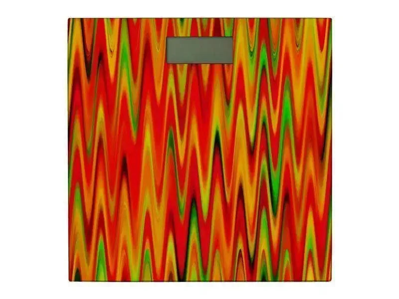 Bathroom Scales-WAVY #1 Bathroom Scales-Reds, Oranges, Yellows & Greens-from COLORADDICTED.COM-