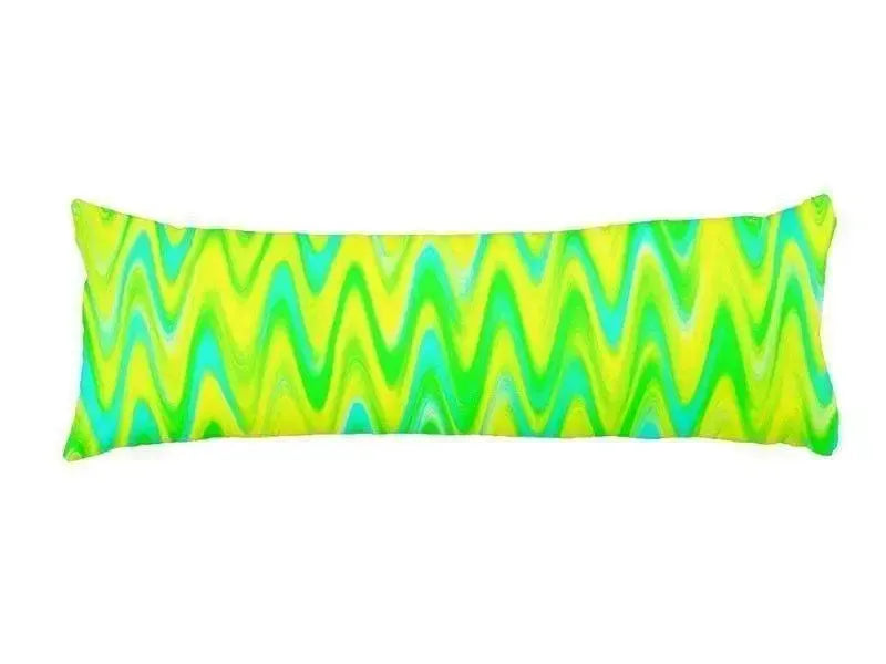 Body Pillows - Dakimakuras-WAVY #1 Body Pillows - Dakimakuras-Greens & Yellows & Light Blues-from COLORADDICTED.COM-