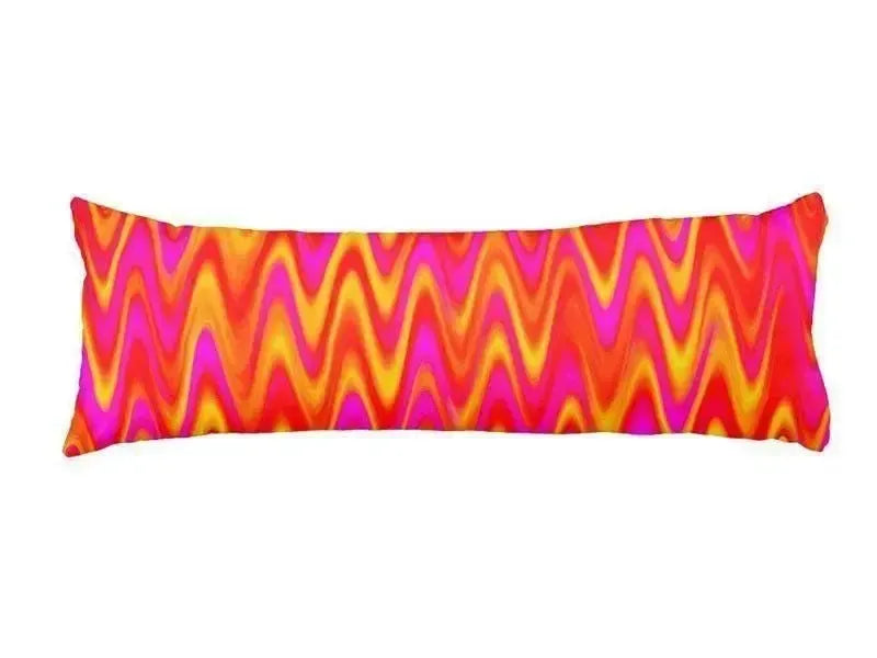 Body Pillows - Dakimakuras-WAVY #1 Body Pillows - Dakimakuras-Reds & Oranges & Yellows & Fuchsias-from COLORADDICTED.COM-