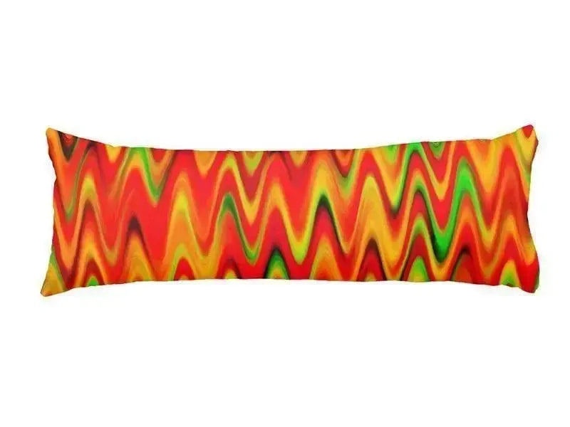 Body Pillows - Dakimakuras-WAVY #1 Body Pillows - Dakimakuras-Reds & Oranges & Yellows & Greens-from COLORADDICTED.COM-