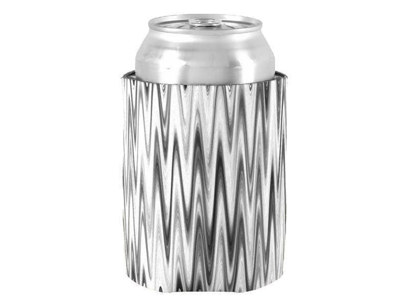 Can Cooler Sleeves – Can Koozies-WAVY #1 Bottle &amp; Can Cooler Sleeves – Bottle &amp; Can Koozies-Grays &amp; White-from COLORADDICTED.COM-