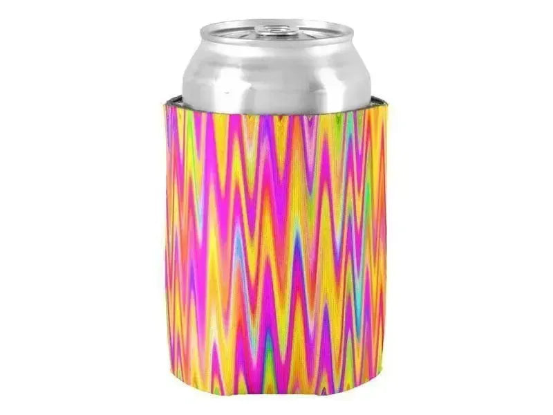 Can Cooler Sleeves – Can Koozies-WAVY #1 Bottle & Can Cooler Sleeves – Bottle & Can Koozies-Multicolor Light-from COLORADDICTED.COM-
