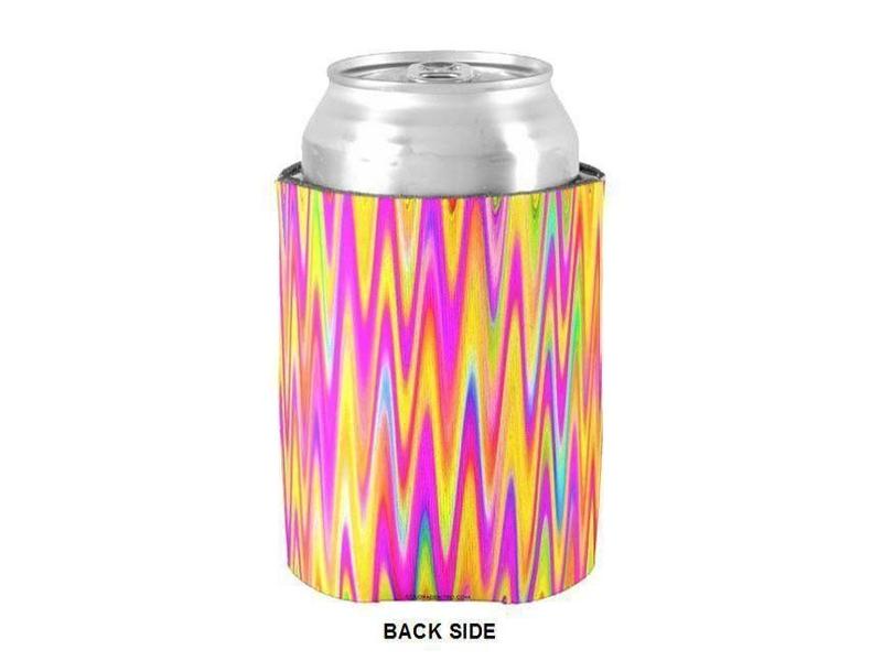 Can Cooler Sleeves – Can Koozies-WAVY #1 Bottle & Can Cooler Sleeves – Bottle & Can Koozies-Multicolor Light-from COLORADDICTED.COM-