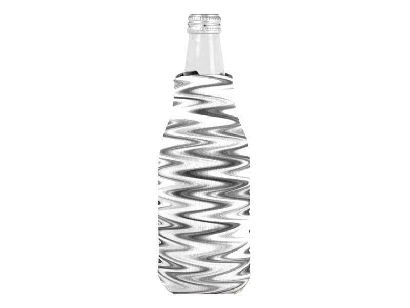 Bottle Cooler Sleeves – Bottle Koozies-WAVY #1 Bottle Cooler Sleeves – Bottle Koozies-Grays &amp; White-from COLORADDICTED.COM-
