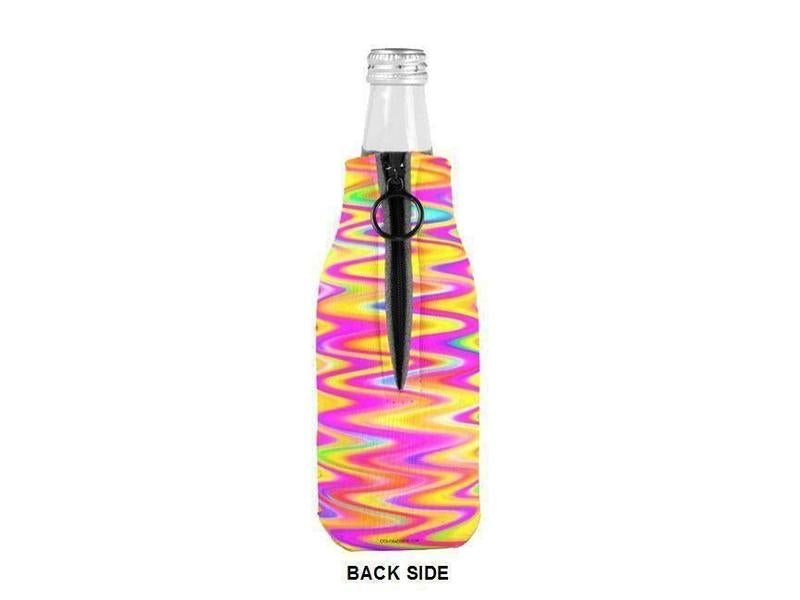 Bottle Cooler Sleeves – Bottle Koozies-WAVY #1 Bottle Cooler Sleeves – Bottle Koozies-Multicolor Light-from COLORADDICTED.COM-