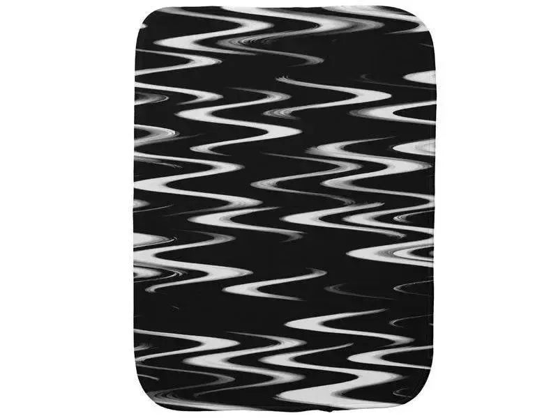 Burp Cloths-WAVY #1 Burp Cloths-Black & White-from COLORADDICTED.COM-