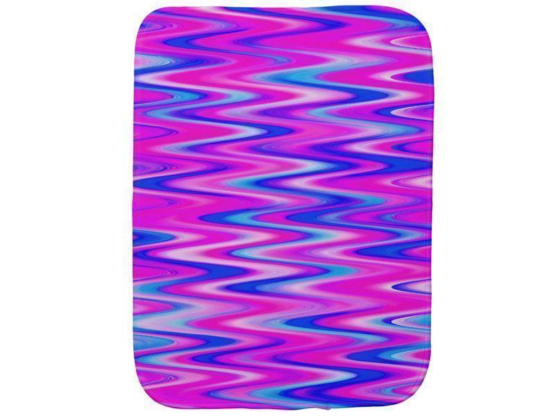 Burp Cloths-WAVY #1 Burp Cloths-Blues, Purples &amp; Fuchsias-from COLORADDICTED.COM-