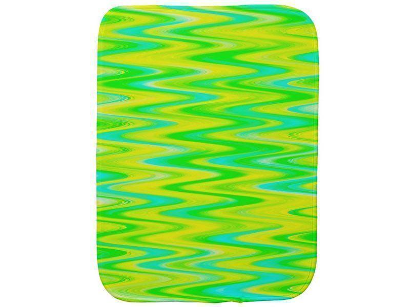 Burp Cloths-WAVY #1 Burp Cloths-Greens, Yellows & Light Blues-from COLORADDICTED.COM-