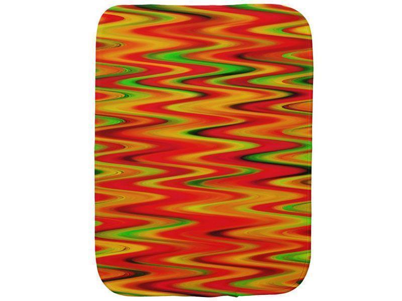 Burp Cloths-WAVY #1 Burp Cloths-Reds, Oranges, Yellows &amp; Greens-from COLORADDICTED.COM-