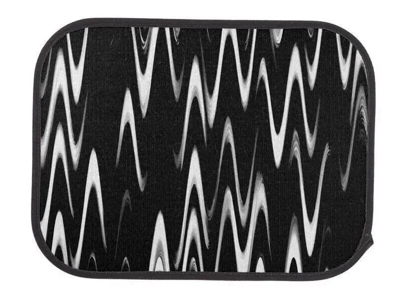 Car Mats-WAVY #1 Car Mats Sets-Black & White-from COLORADDICTED.COM-
