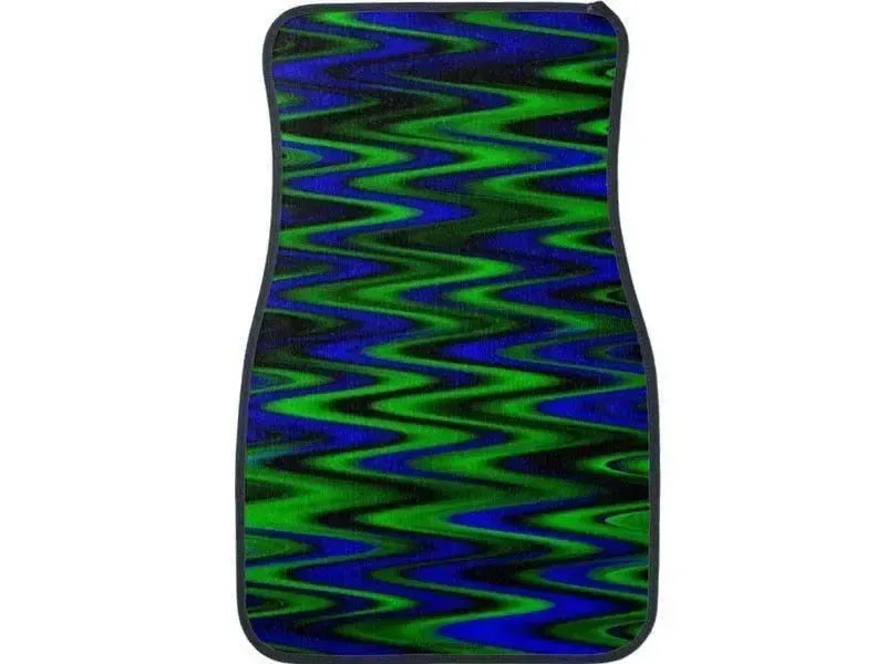Car Mats-WAVY #1 Car Mats Sets-Blues & Greens-from COLORADDICTED.COM-