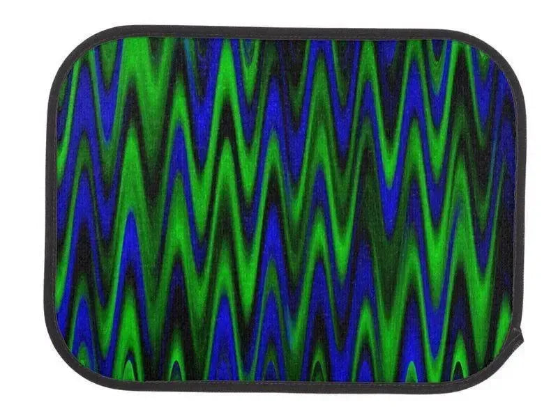 Car Mats-WAVY #1 Car Mats Sets-Blues & Greens-from COLORADDICTED.COM-