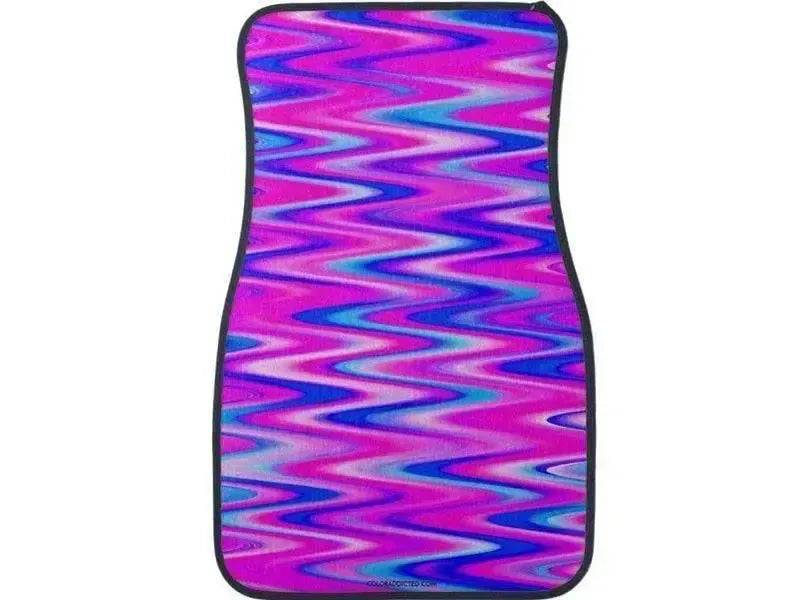 Car Mats-WAVY #1 Car Mats Sets-Blues & Purples & Fuchsias-from COLORADDICTED.COM-
