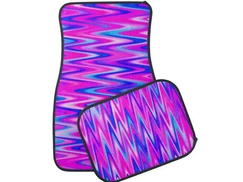 Car Mats-WAVY #1 Car Mats Sets-Blues & Purples & Fuchsias-from COLORADDICTED.COM-