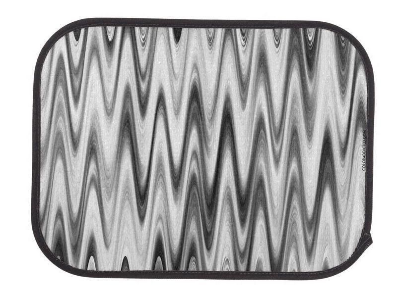 Car Mats-WAVY #1 Car Mats Sets-Grays &amp; White-from COLORADDICTED.COM-