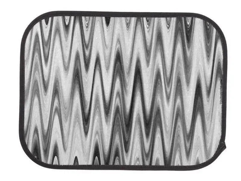 Car Mats-WAVY #1 Car Mats Sets-Grays & White-from COLORADDICTED.COM-
