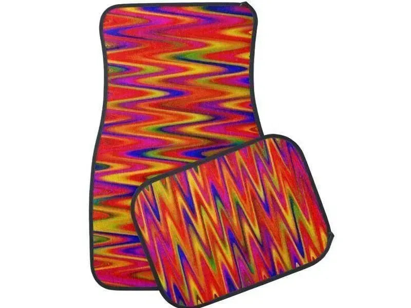 Car Mats-WAVY #1 Car Mats Sets-Multicolor Bright-from COLORADDICTED.COM-