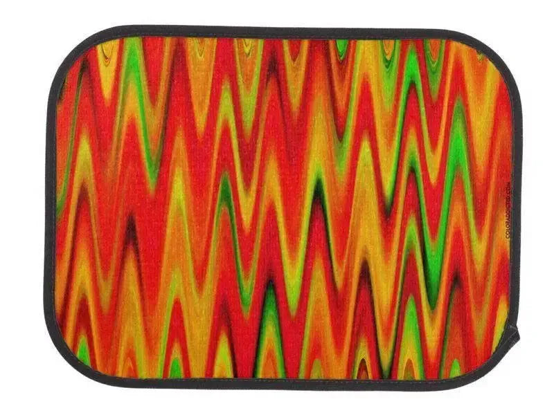 Car Mats-WAVY #1 Car Mats Sets-Reds & Oranges & Yellows & Greens-from COLORADDICTED.COM-