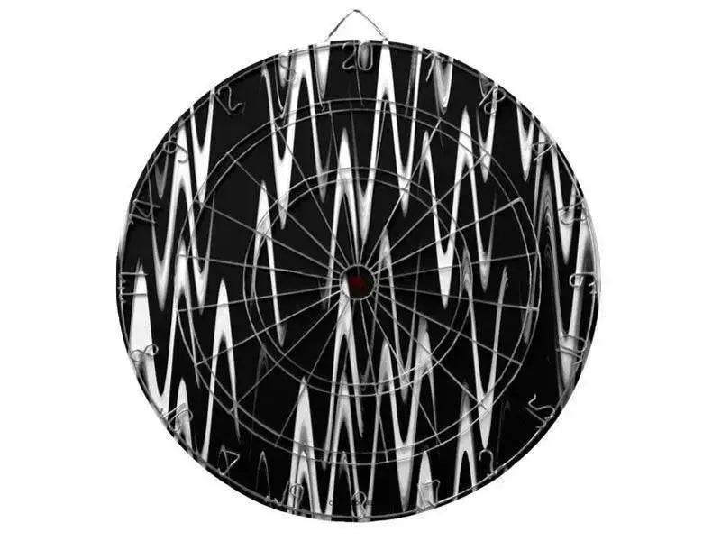 Dartboards-WAVY #1 Dartboards (includes 6 Darts)-Black & White-from COLORADDICTED.COM-