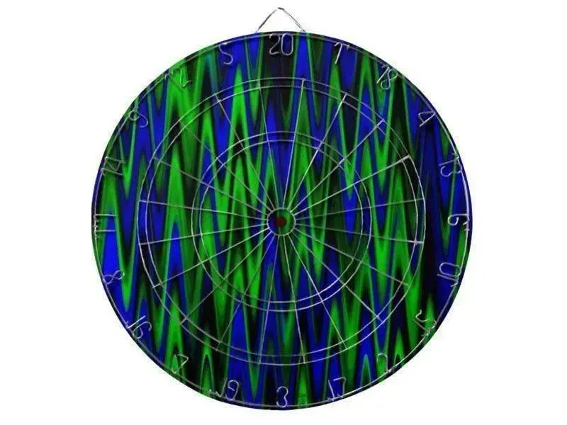 Dartboards-WAVY #1 Dartboards (includes 6 Darts)-Blues & Greens-from COLORADDICTED.COM-
