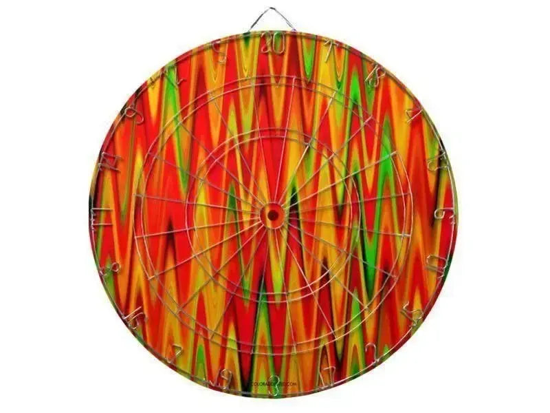 Dartboards-WAVY #1 Dartboards (includes 6 Darts)-Reds & Oranges & Yellows & Greens-from COLORADDICTED.COM-