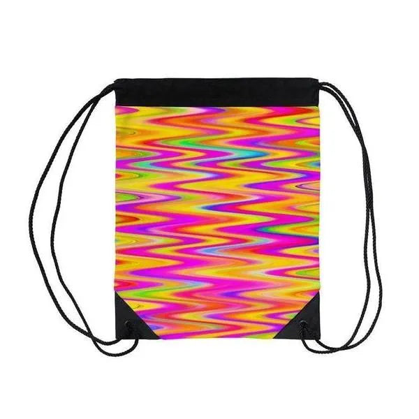 Drawstring Bags-WAVY #1 Drawstring Bags-from COLORADDICTED.COM-