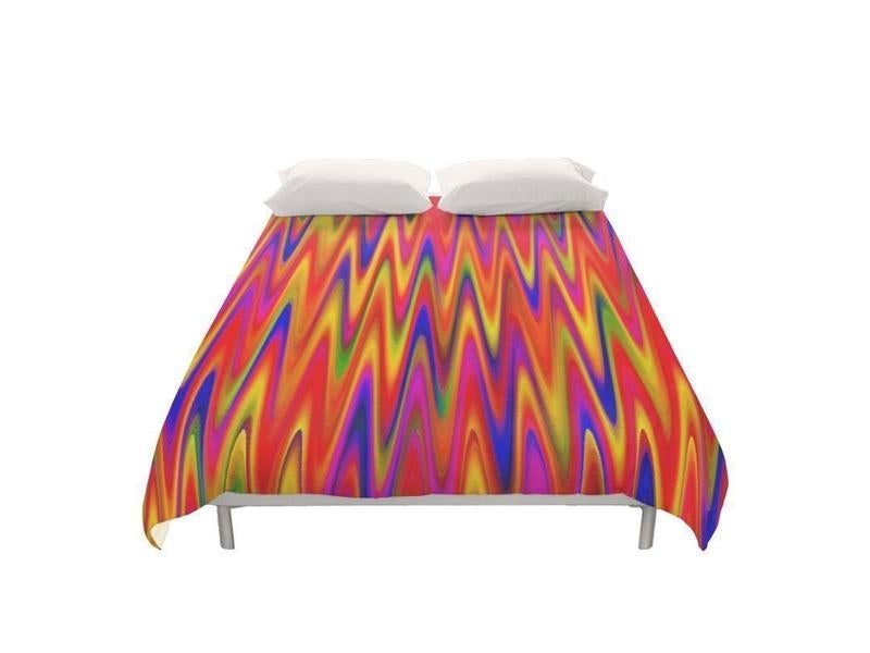 Duvet Covers-WAVY #1 Duvet Covers-Multicolor Bright-from COLORADDICTED.COM-