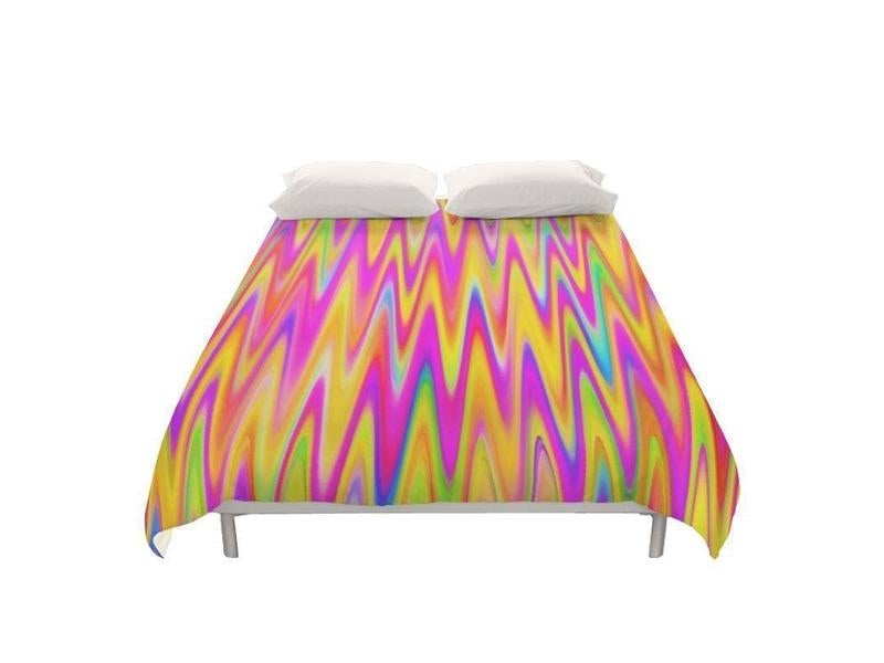 Duvet Covers-WAVY #1 Duvet Covers-Multicolor Light-from COLORADDICTED.COM-