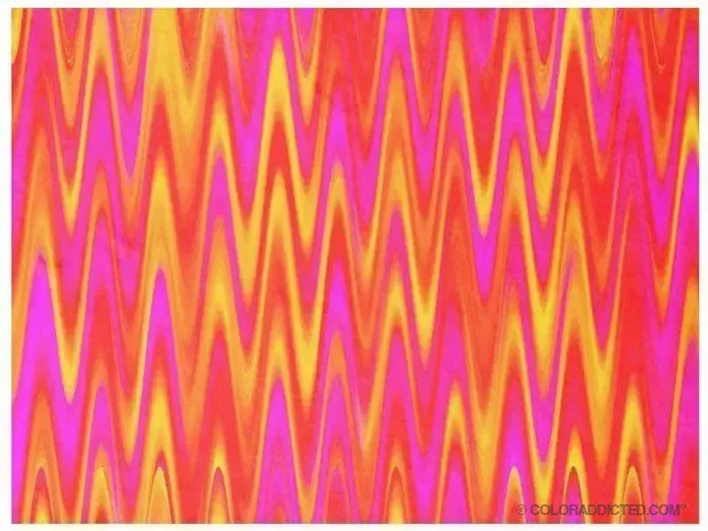 Fleece Blankets-WAVY #1 Fleece Blankets-Reds, Oranges, Yellows & Fuchsias-from COLORADDICTED.COM-
