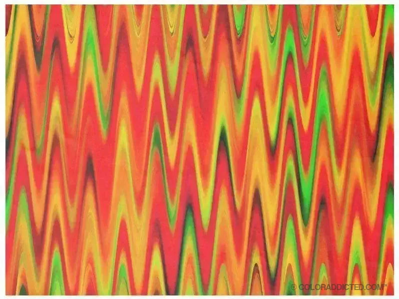 Fleece Blankets-WAVY #1 Fleece Blankets-Reds, Oranges, Yellows & Greens-from COLORADDICTED.COM-