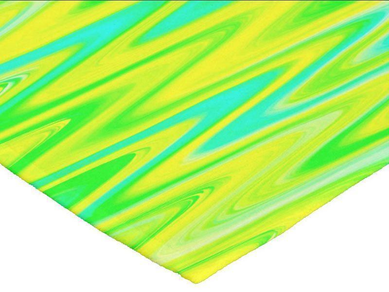 Fleece Blankets-WAVY #1 Fleece Blankets-Greens, Yellows & Light Blues-from COLORADDICTED.COM-