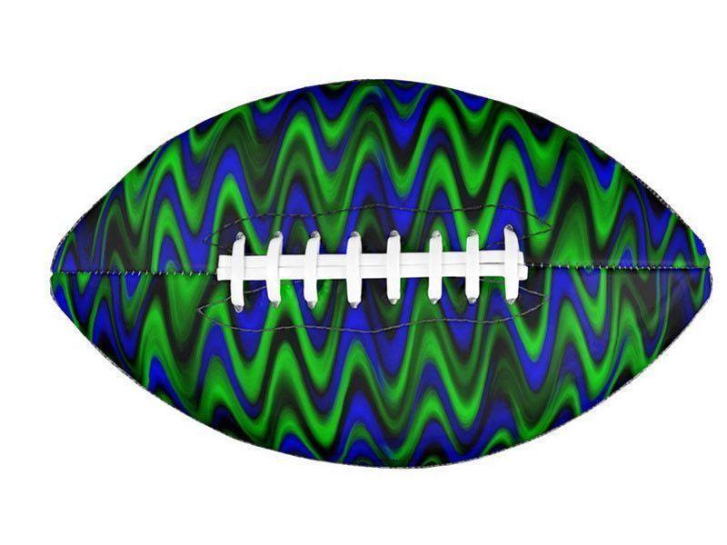 Footballs-WAVY #1 Footballs &amp; Mini Footballs-Blues &amp; Greens-from COLORADDICTED.COM-