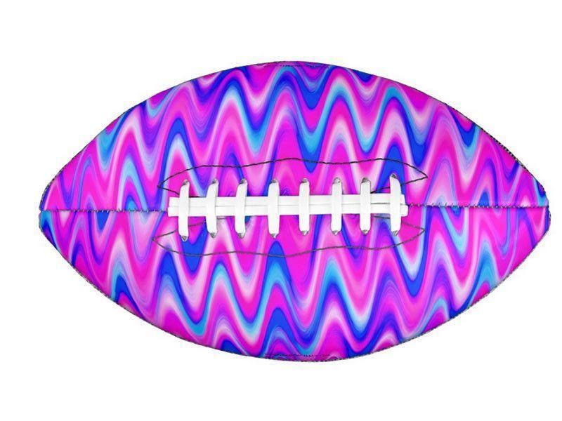 Footballs-WAVY #1 Footballs &amp; Mini Footballs-Blues &amp; Purples &amp; Fuchsias-from COLORADDICTED.COM-